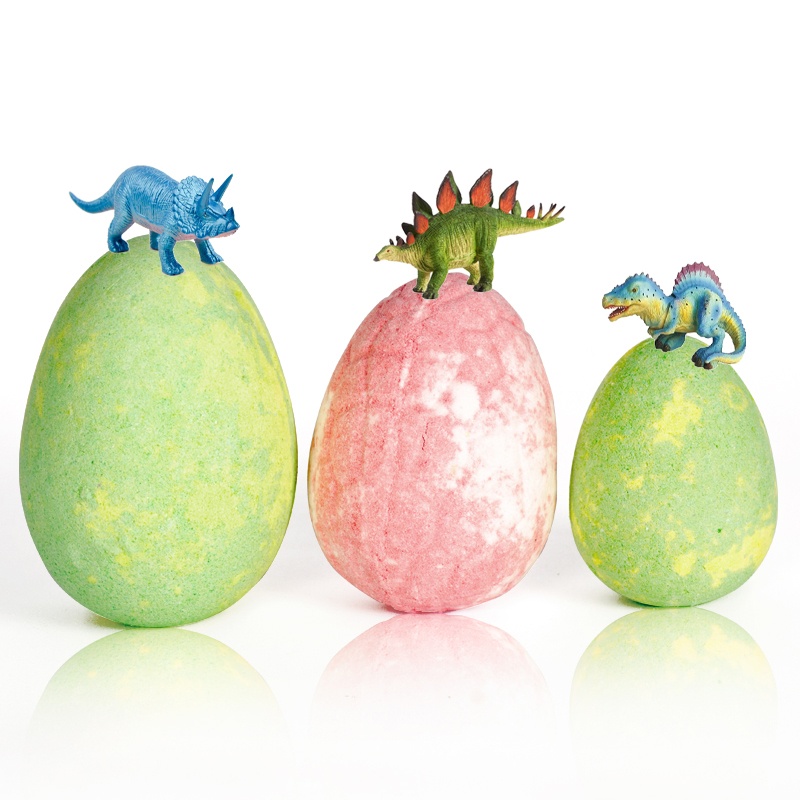 Manufacturers Custom High Quality Organic Vegan With Toys Inside For Kids Gift Set Dinosaur Egg luxury Bubble Fizzy Bath Bombs