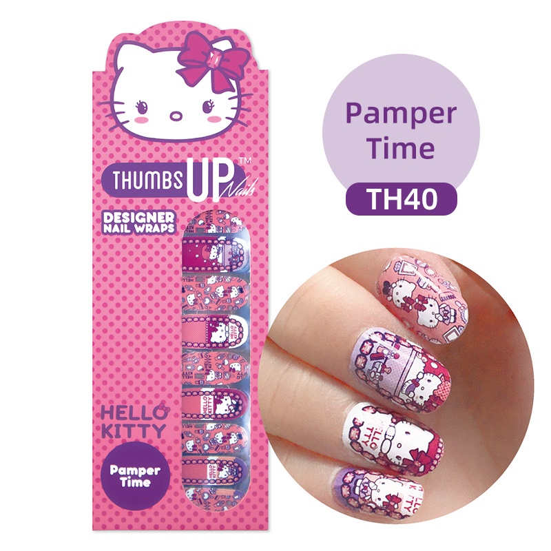 Low Price Wholesale Custom High Quality Hellokitty Cartoon Wraps Full Cover Kid 3d Self Adhesive Waterproof Art Nail Stickers